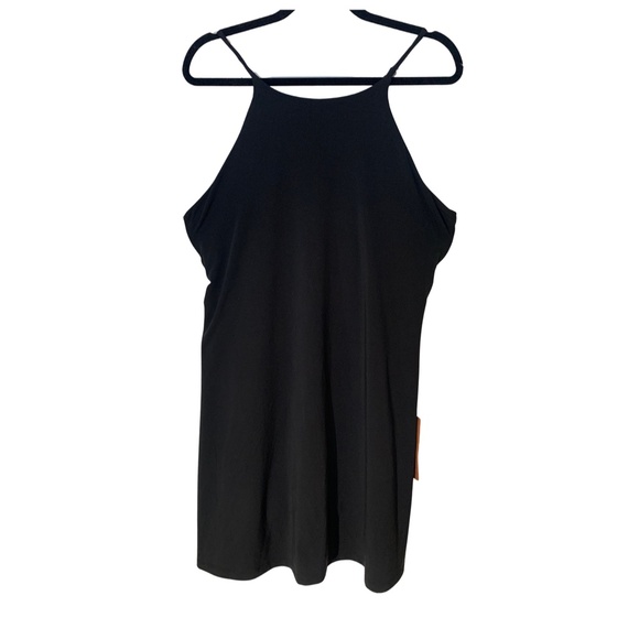 Girlfriend Collective Black Halter Mini Dress XXXL NWT - Picture 1 of 8